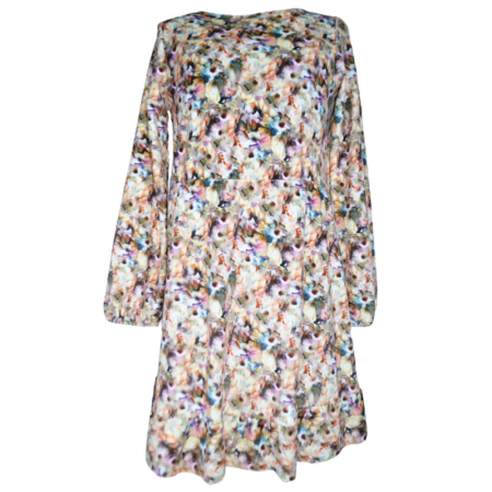 Îmbrăcăminte fete - Rochie eleganta din catifea cu maneca lunga pentru fete Catherine 071123-4, Multicolor