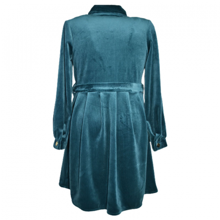Rochie eleganta din catifea cu maneca lunga pentru fete Tylkomet 071123-1, Verde [1]