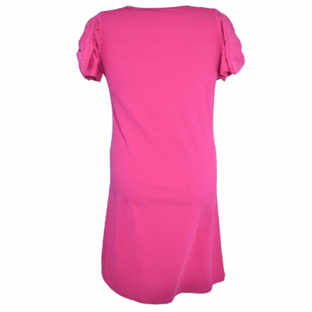 Set rochie eleganta cu maneca scurta si geanta pentru fete Mini Junior R290524-3, Fucsia [1]