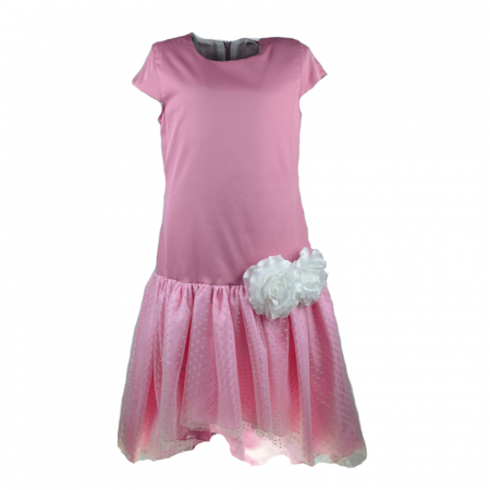 Îmbrăcăminte fete - Rochita eleganta pentru fete Mini Junior 95-200-152-cm, Roz