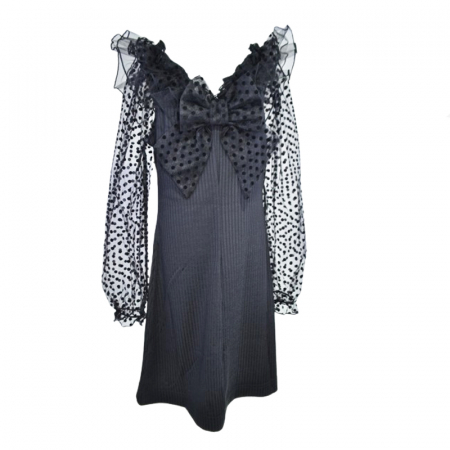 Rochie eleganta pentru fete Mini Junior RCHMJ-01, Negru [6]