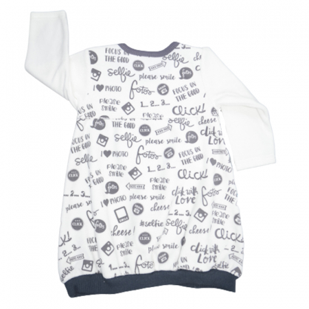 Rochie cu maneca lunga pentru fete Koala 0-444, Alb [1]