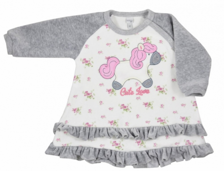 Îmbrăcăminte fete - Rochita pentru fete Koala Zabawka 05-335G-86-cm, Gri