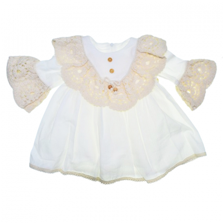 Îmbrăcăminte fete - Rochie pentru fete Mini Junior COMP-3948-1, Alb