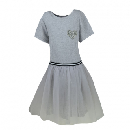 Îmbrăcăminte fete - Rochita de vara pentru fete Mini Junior 128-100G_128 cm, Gri