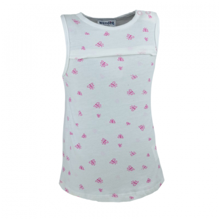 Îmbrăcăminte fete - Rochita de vara pentru fete Wendee BV01900143-4-68-74-cm, Alb