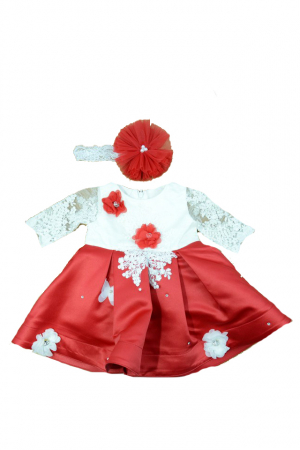 Îmbrăcăminte fete - Rochita eleganta pentru fete Colibri 1102-74-cm, Rosu