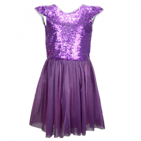Rochite fete - Rochita eleganta pentru fete Micul Vip RFMV1-140-cm, Mov