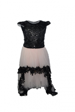 Rochite fete - Rochita eleganta pentru fete Micul Vip RMV3-N-104, Negru