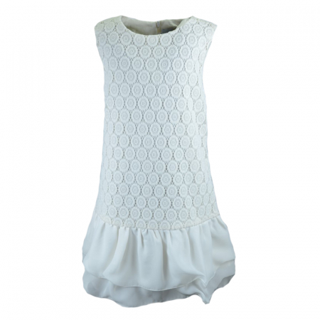 Îmbrăcăminte fete - Rochita eleganta pentru fete Mini Junior PDMR1-128, Alb