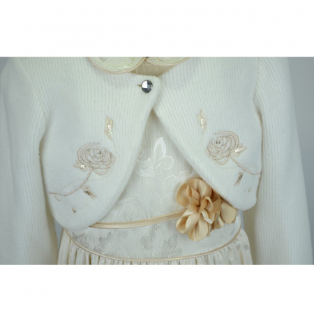Rochita eleganta pentru fete Mini Junior RC51-110-cm, Crem [4]