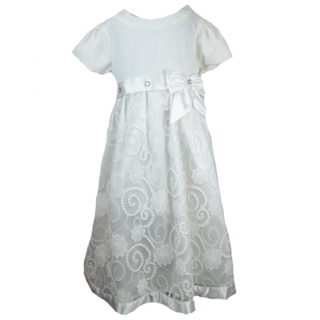 Îmbrăcăminte fete - Rochita eleganta pentru fete Mini Junior RM-1-128-cm, Alb