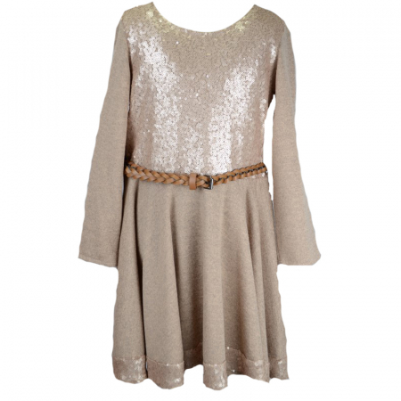 Îmbrăcăminte fete - Rochita eleganta pentru fete Mini Junior RM-19-104-cm, Alb