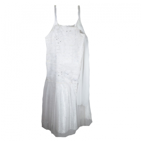 Îmbrăcăminte fete - Rochita eleganta pentru fete Mini Junior RM-21-158-cm, Alb