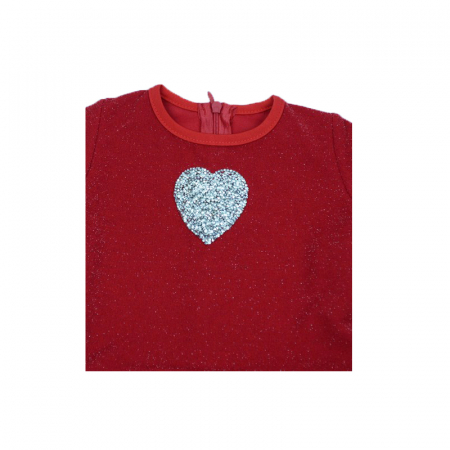 Rochita eleganta pentru fete Mini Junior SN-69-98-cm, Rosu [2]