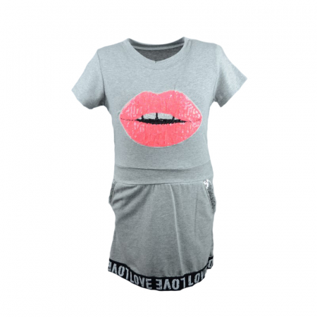 Îmbrăcăminte fete - Rochita pentru fete Happy House 9084-116, Gri