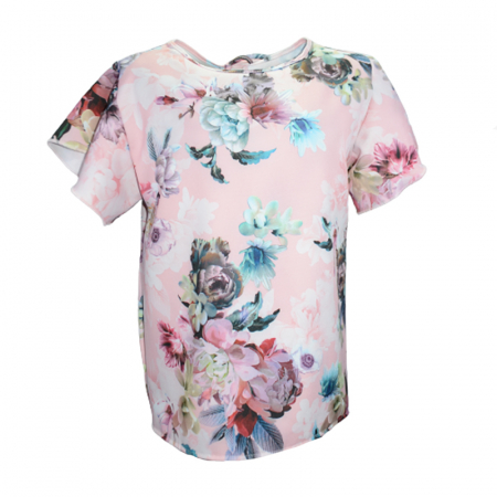 Îmbrăcăminte fete - Bluza cu maneca scurta pentru fete Mini Junior IGM-7, Roz