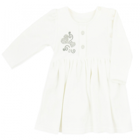 Îmbrăcăminte fete - Rochita pentru fete Koala Zlote Serce 05-782-80-cm, Alb