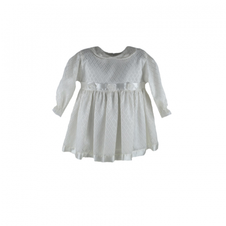 Botezul bebelusului - Rochita pentru fete Mini Junior 120-68A-68-cm, Alb