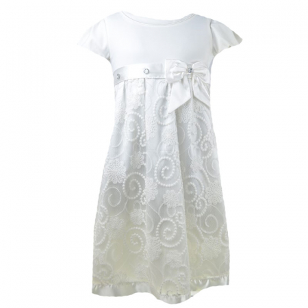 Îmbrăcăminte fete - Rochita pentru fete Mini Junior 128-110A_128 cm, Alb