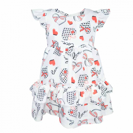 Îmbrăcăminte fete - Rochita pentru fete Tylkomet IGM-30, Alb