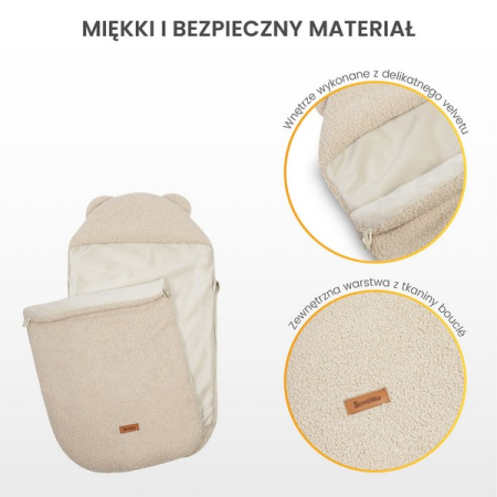 Sac de dormit 3 in 1, fara picioare din bumbac pentru copii Sensillo 323668, Bej [4]