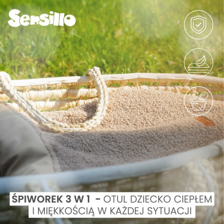 Sac de dormit 3 in 1, fara picioare din bumbac pentru copii Sensillo 323668, Bej [7]