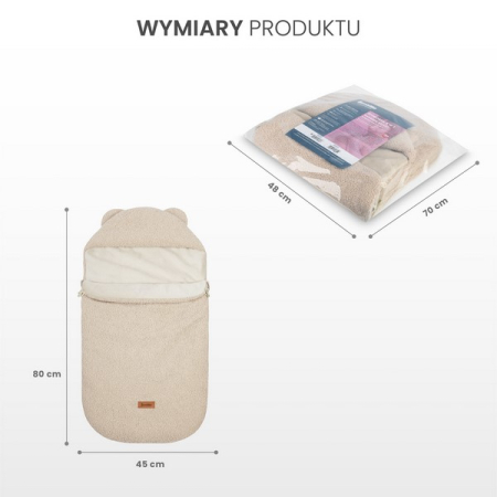 Sac de dormit 3 in 1, fara picioare din bumbac pentru copii Sensillo 323668, Bej [6]