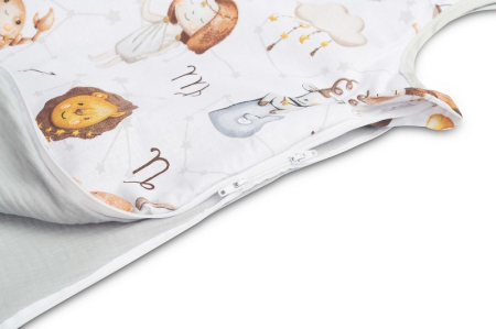Sac de dormit fara picioare din bumbac marimea M pentru copii Sensillo SILLO-399065, Gri [3]