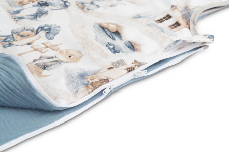 Sac de dormit fara picioare din bumbac marimea M pentru copii Sensillo SILLO-399072, Albastru [3]