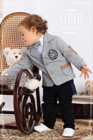 Sacouri - Sacou elegant pentru baieti SZAFA KRASNALI WM001A-86, Gri
