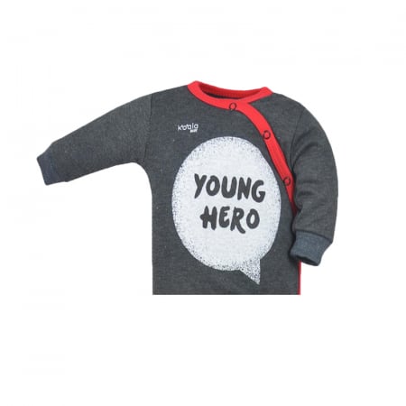Salopeta cu maneca lunga pentru baieti Koala Hero 07-675-62-cm, Gri [2]