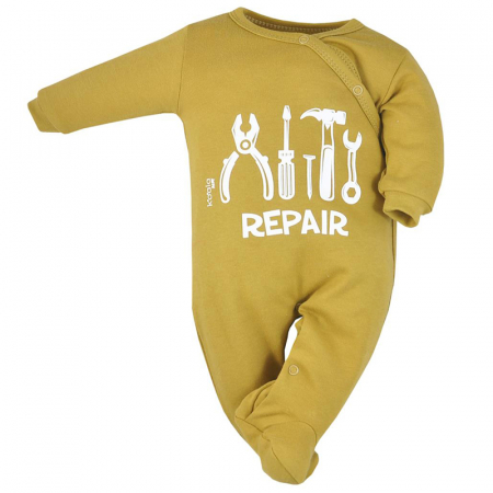 Salopete bebelusi baieti - Salopeta cu maneca lunga pentru baieti Koala Narzedzia 08-223G-56-cm, Galben