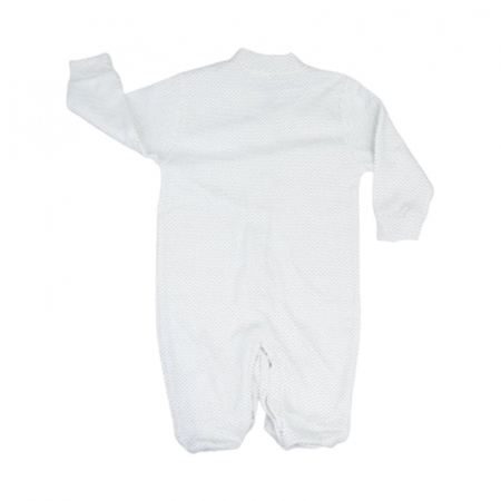 Salopeta cu maneca lunga, cu buline, pentru copii, Mini Junior SLPC1408AB, Alb [1]