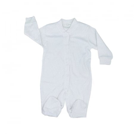 Salopete bebelusi baieti - Salopeta cu maneca lunga, cu buline, pentru copii, Mini Junior SLPC1408AB, Alb