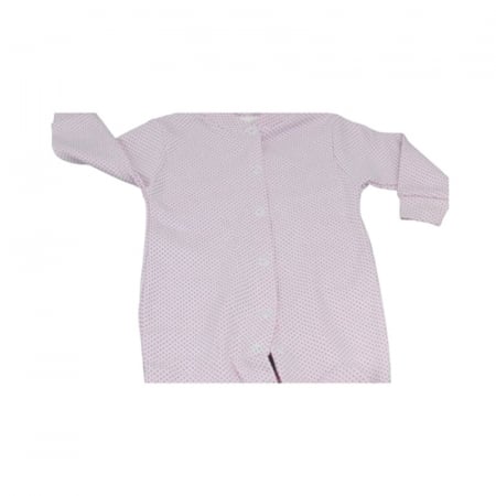 Salopeta cu maneca lunga, cu buline, pentru fete, Mini Junior SLPC1408R, Roz [2]