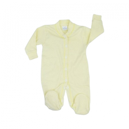 Salopete bebelusi fete - Salopeta cu maneca lunga, cu buline, pentru fete, Mini Junior SLPC1408BG, Galben
