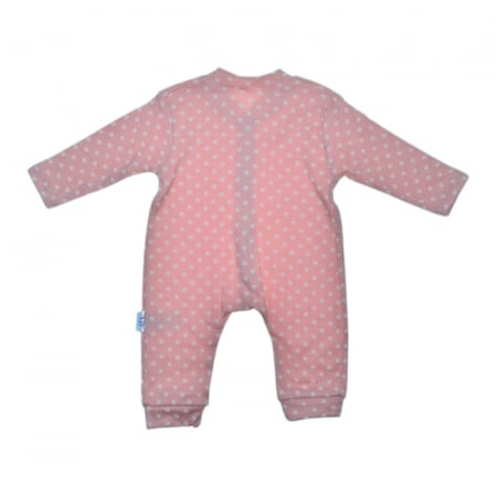 Salopeta cu maneca lunga, cu flori, pentru fete, Mini Junior 100084R2, Roz [2]
