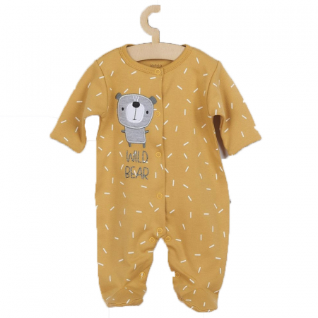 Salopeta cu maneca lunga din bumbac pentru fete Koala 09-100, Galben [1]