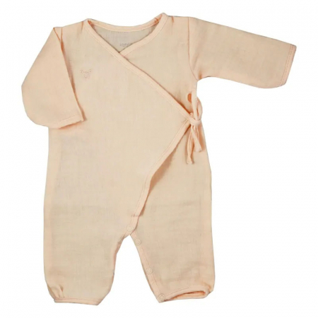 Îmbrăcăminte fete - Salopeta cu maneca lunga din muselina pentru fete Silky Koala 10-577, Coral