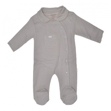 Salopete bebelusi baieti - Salopeta cu maneca lunga pentru baieti Ciccimbaby DL120, Gri