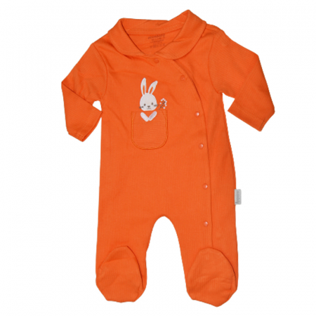 Salopete bebelusi baieti - Salopeta cu maneca lunga pentru copii Ciccimbaby DL121, Portocaliu