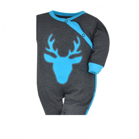 Salopeta cu maneca lunga pentru baieti Koala Deer 07-465A-62-cm, Gri [1]