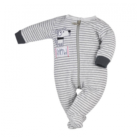 Salopete bebelusi baieti - Salopeta cu maneca lunga pentru baieti Koala Friend 09-218, Gri