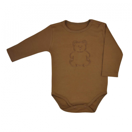 Body-uri baieti - Body cu maneca lunga pentru baieti Koala Mis 09-369, Maro