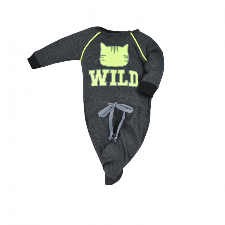 Salopete bebelusi baieti - Salopeta cu maneca lunga pentru baieti Koala Wild 08-024G_56 cm, Gri