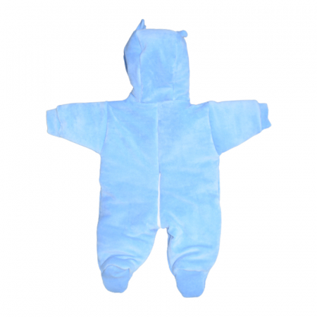 Salopeta cu maneca lunga si gluga pentru baieti Ewelin SMLE-01, Albastru [1]