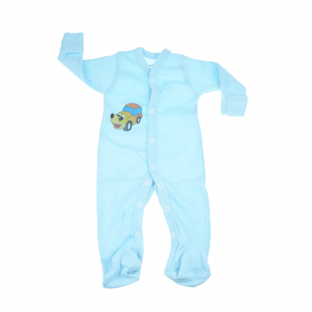 Salopete bebelusi baieti - Salopeta cu maneca lunga pentru baieti Mini Bimbi SPB-4-56-cm, Albastru