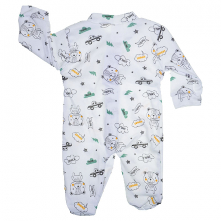 Salopeta cu maneca lunga pentru baieti Mini Junior 080923-1, Alb [1]