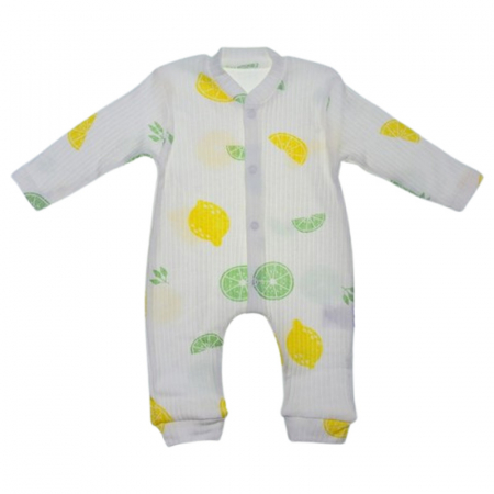 Salopete bebelusi baieti - Salopeta cu maneca lunga, pentru baieti, Mini Junior 100066A, Alb